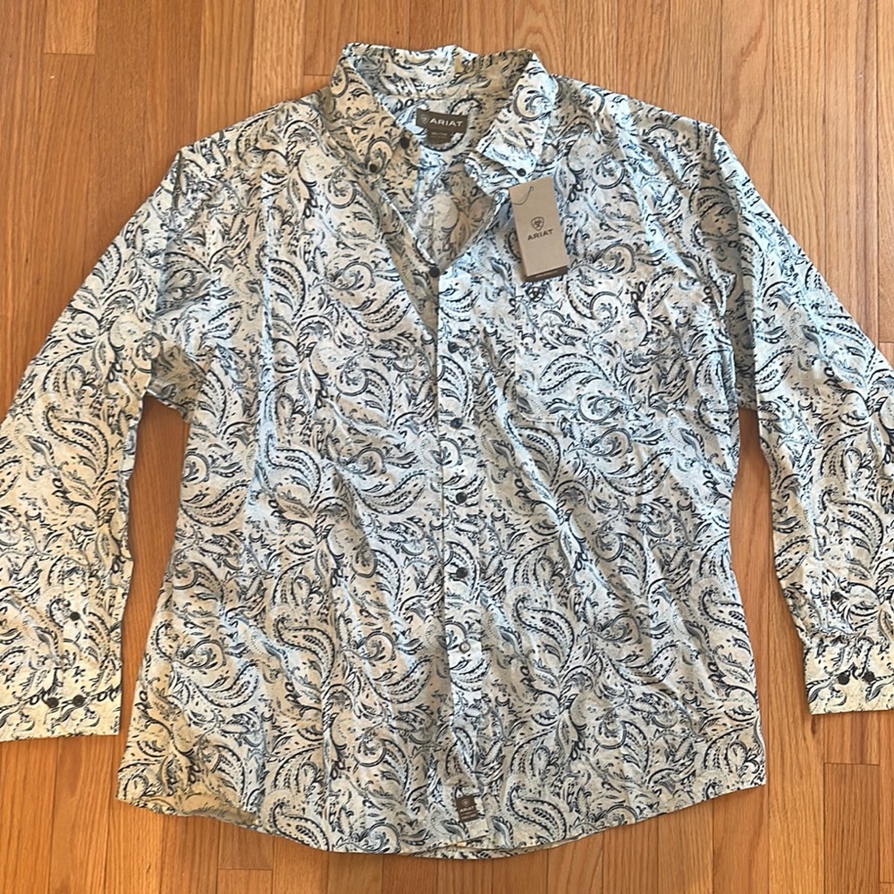 Ariat- Paisley Blue long sleeve men’s Shirt